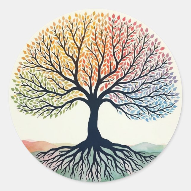 Sticker Rond ARBRE DE VIE Patch (Devant)
