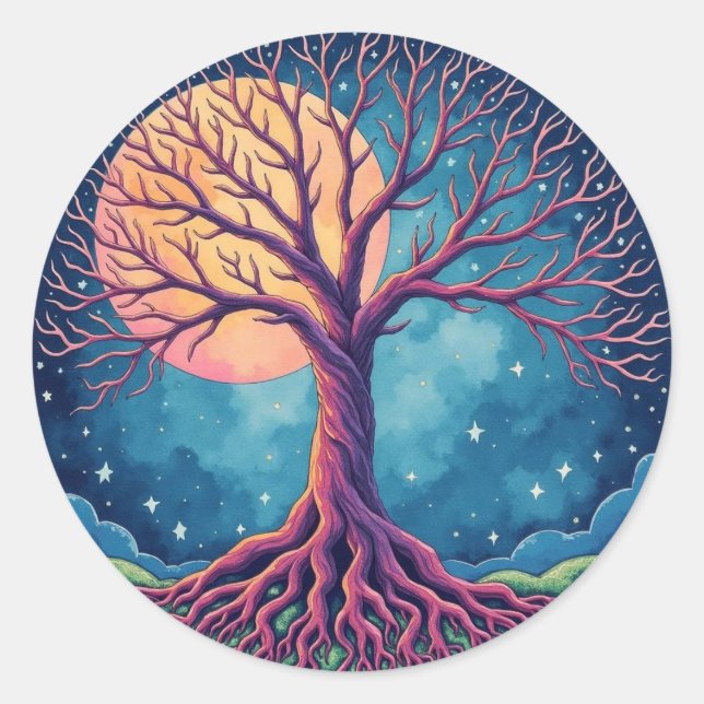 Sticker Rond ARBRE DE VIE Patch (Devant)