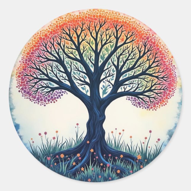 Sticker Rond ARBRE DE VIE Patch (Devant)