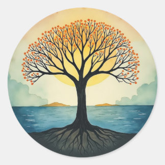Sticker Rond ARBRE DE VIE Patch