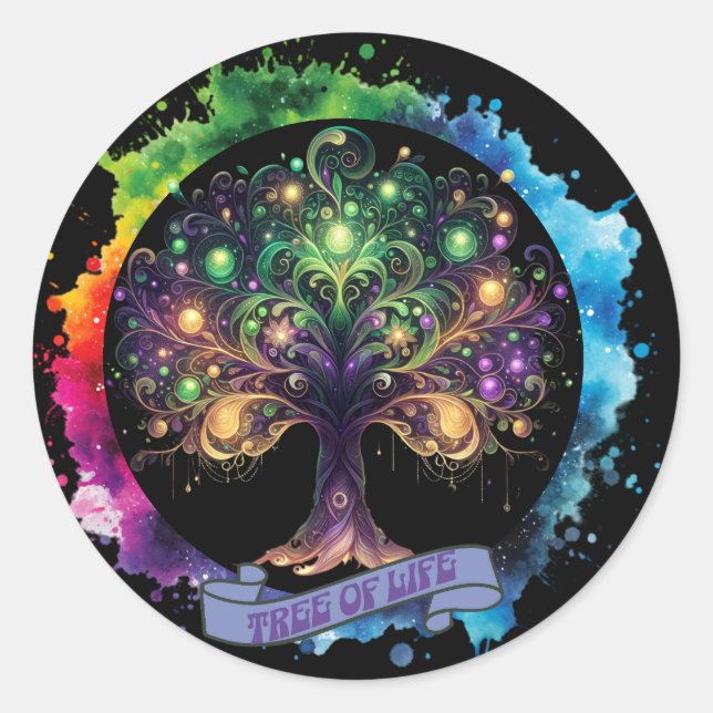 Sticker Rond Arbre de vie v2 (Devant)