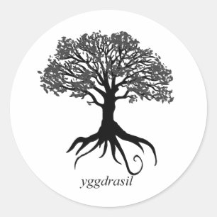 Sticker Rond Arbre de Yggdrasil de la vie