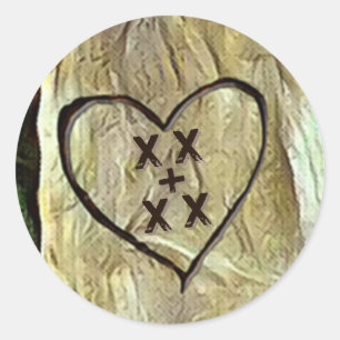 Sticker Rond Arbre des amoureux