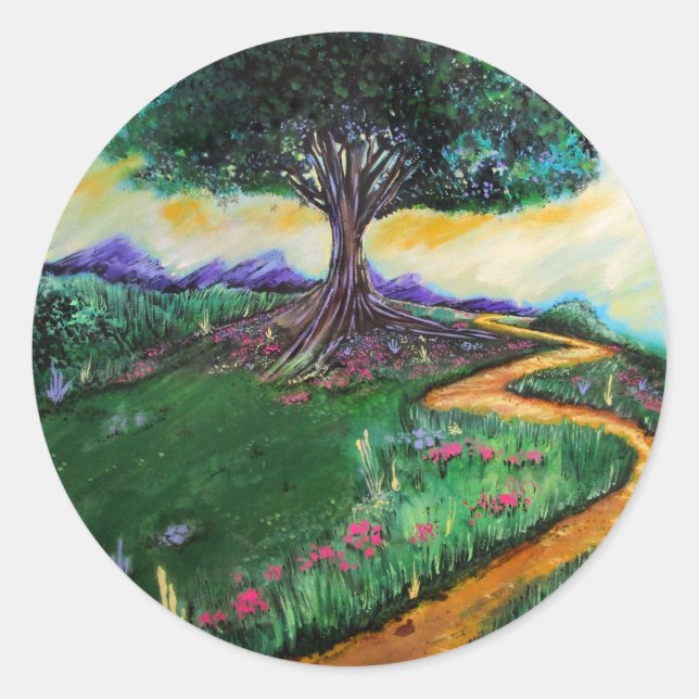 Sticker Rond Arbre D'Imagination (Devant)