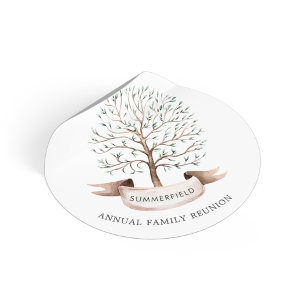 Sticker Rond Arbre généalogique annuel de la Réunion familiale
