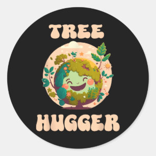 Sticker Rond Arbre Hugger Vintage Retro Nature De l'environneme
