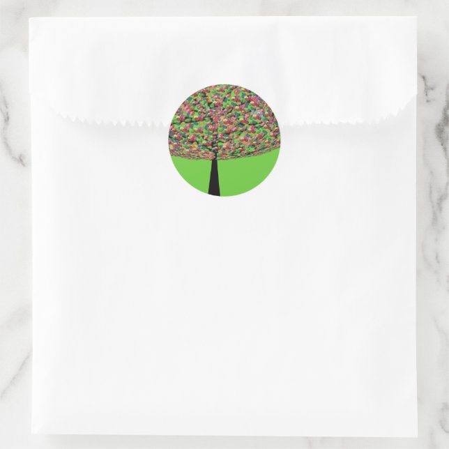 Sticker Rond Arbre Jelly Bean (Sac)