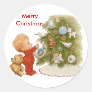 Sticker Rond arbre, Joyeux Noël