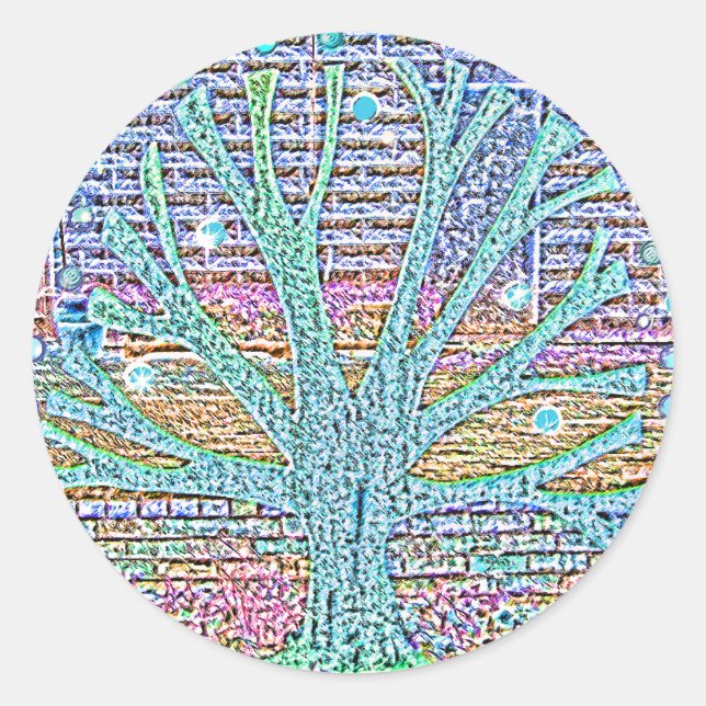 Sticker Rond Arbre métallique (Devant)