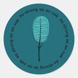 Sticker Rond Arbre mignon abstrait