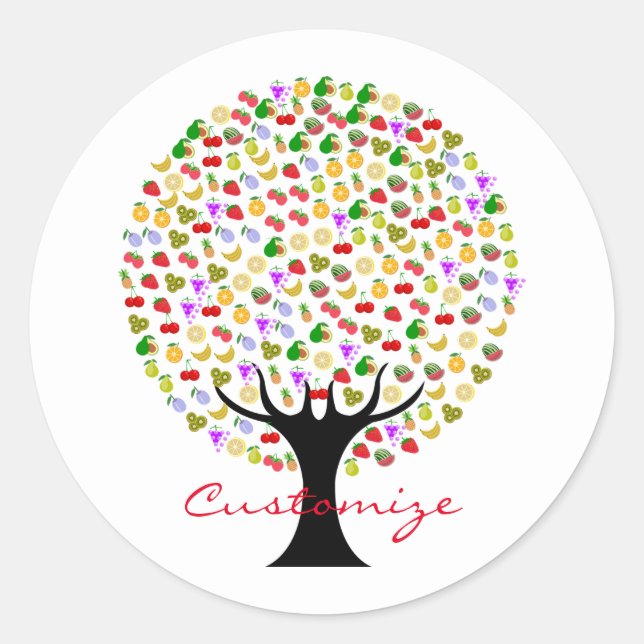 Sticker Rond Arbre multifruit Thunder_Cove (Devant)