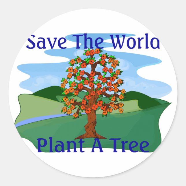 Sticker Rond Arbre plante A (Devant)