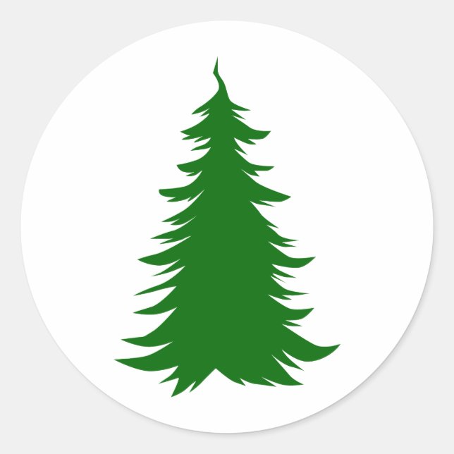 Sticker Rond Arbre pour Noël (Devant)