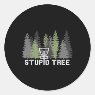 Sticker Rond Arbre Stupide Disc Golf Frolf Drôle