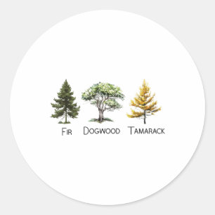 Sticker Rond Arbre Subtil Anti Trump Chemise Fir Dogwood Tamara