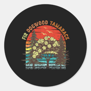 Sticker Rond Arbre subtil Anti Trump Fir Dogwood Tamarack 1
