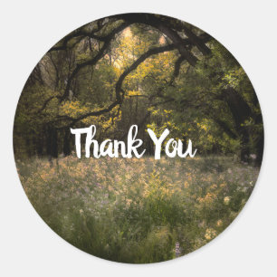 Sticker Rond Arbres de Mariage Bois Forêt Enchantée Florale Rus