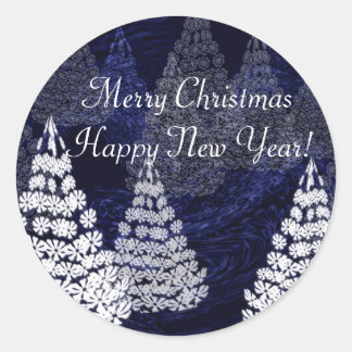 Sticker Rond Arbres de Noël 2