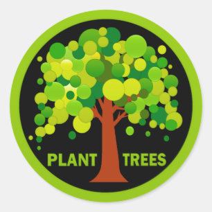 Sticker Rond Arbres de plante