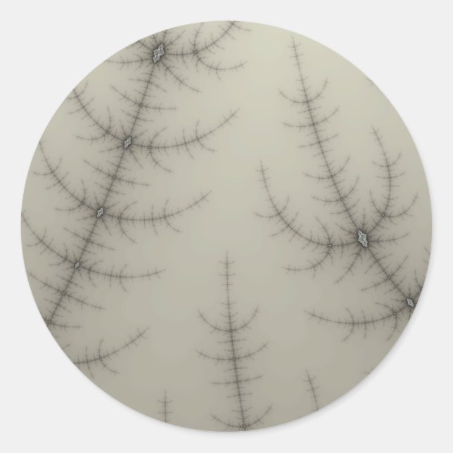 Sticker Rond Arbres d'hiver fragiles (Devant)