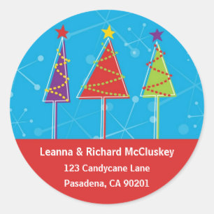 Sticker Rond Arbres rétro