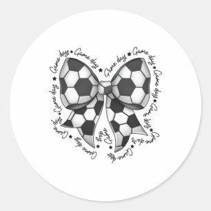 Sticker Rond Arc Coquet Mignon Drôle de Jour de Match Vie de Ma