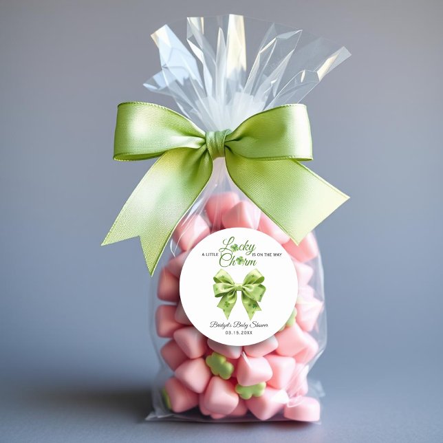 Sticker Rond Arc de charme Lucky St. Patrick's Day baby shower (Créateur téléchargé)