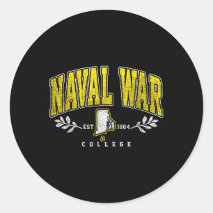 Sticker Rond Arc de guerre naval Retro College Sports sportifs