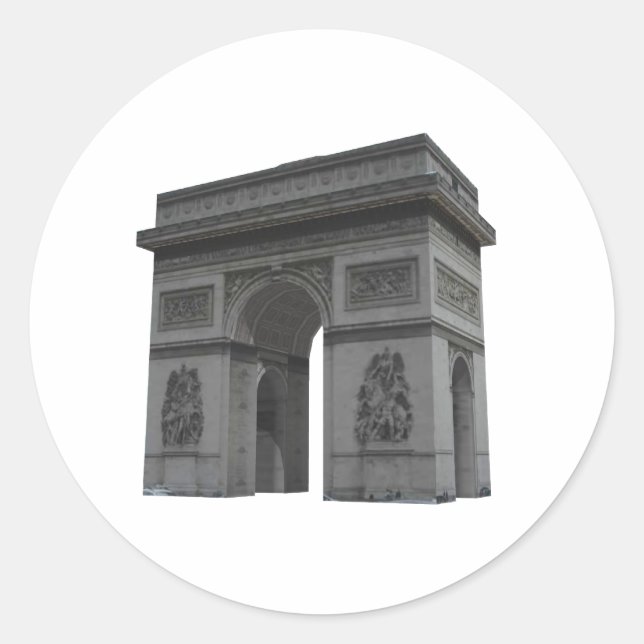 Sticker Rond Arc de Triomphe : 3D Modèle : (Devant)