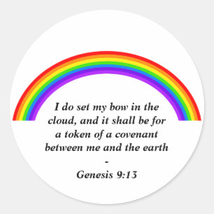Sticker Rond Arc en ciel,