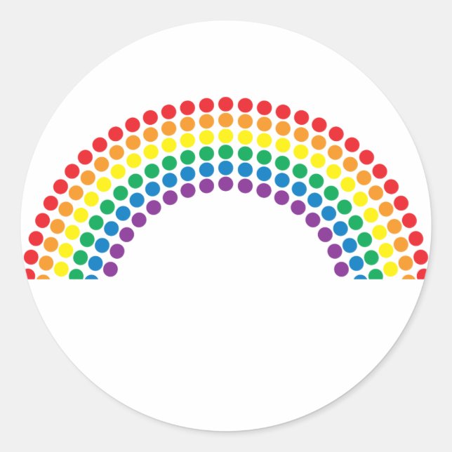 Sticker Rond Arc en ciel (Devant)