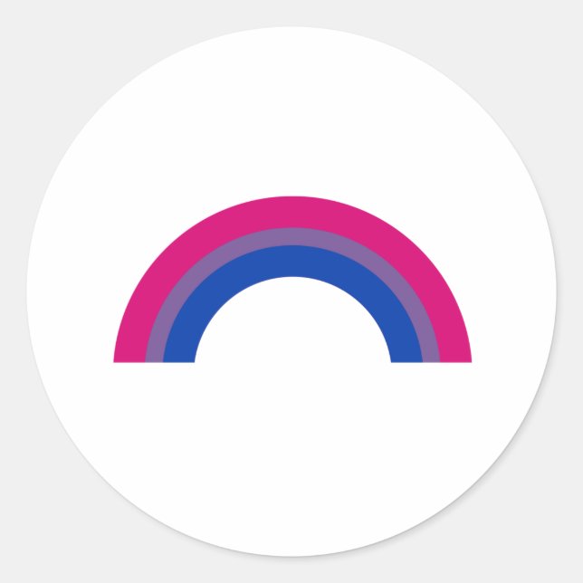 Sticker Rond Arc-en-ciel bisexuel (Devant)