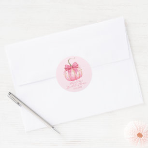 Sticker Rond Arc en ciel Citrouille Rose Personnalisé Shower de