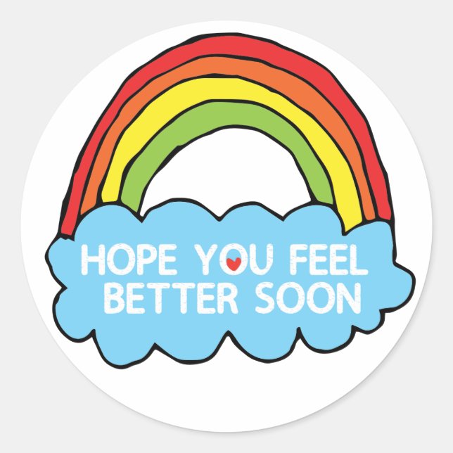 Sticker Rond Arc en ciel Cloud Clip Art Vous Envoyez Bien Des V (Devant)