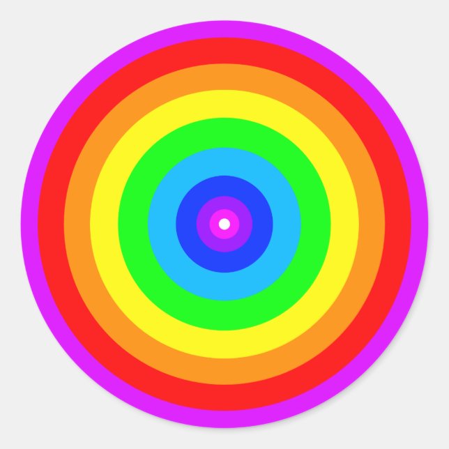 Sticker Rond Arc en ciel Conception-40686 (Devant)