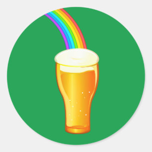Sticker Rond Arc-en-ciel de bière
