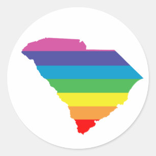 Sticker Rond arc-en-ciel de carolina sud