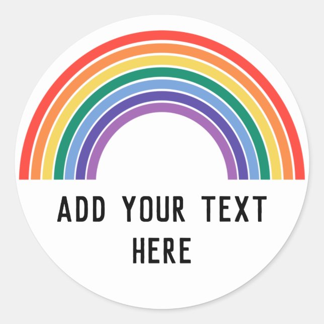 Sticker Rond  Arc-en-ciel de la fierté LGBT  (Devant)