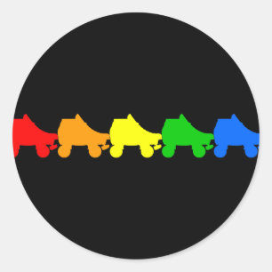 Sticker Rond arc-en-ciel de patin de rouleau