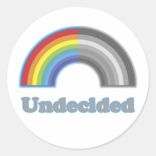 Sticker Rond Arc-en-ciel irrésolu
