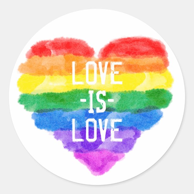 Sticker Rond Arc-en-ciel LGBT Pride (Devant)