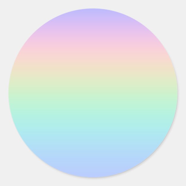 Sticker Rond Arc-en-ciel pastel (Devant)