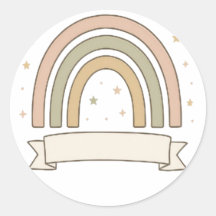 Arc-en-ciel pastel avec étoiles et bannière person
