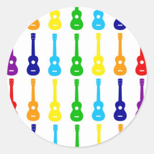 Sticker Rond Arc-en-ciel Ukes