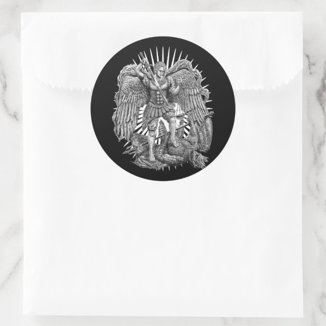 Sticker Rond Archangel Michael (Sac)