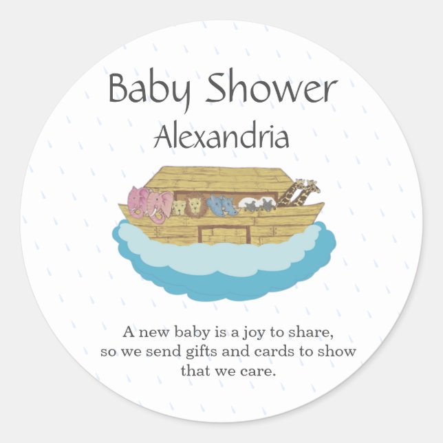 Sticker Rond Arche de Baby shower neutre entre les sexes (Devant)