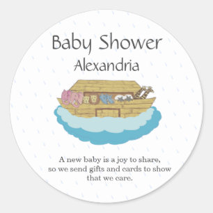Sticker Rond Arche de Baby shower neutre entre les sexes