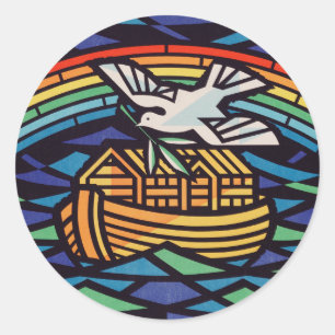 Sticker Rond Arche de Noé avec Saint-Esprit