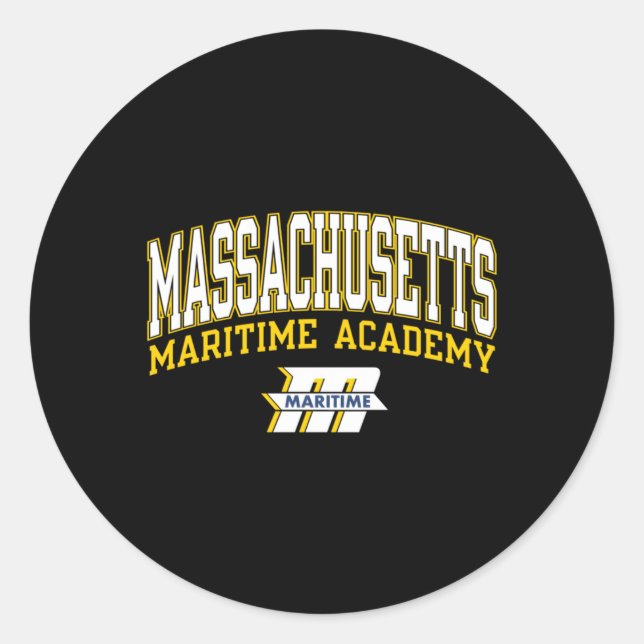 Sticker Rond Arche des Buccaneers Maritimes Du Massachusetts (Devant)