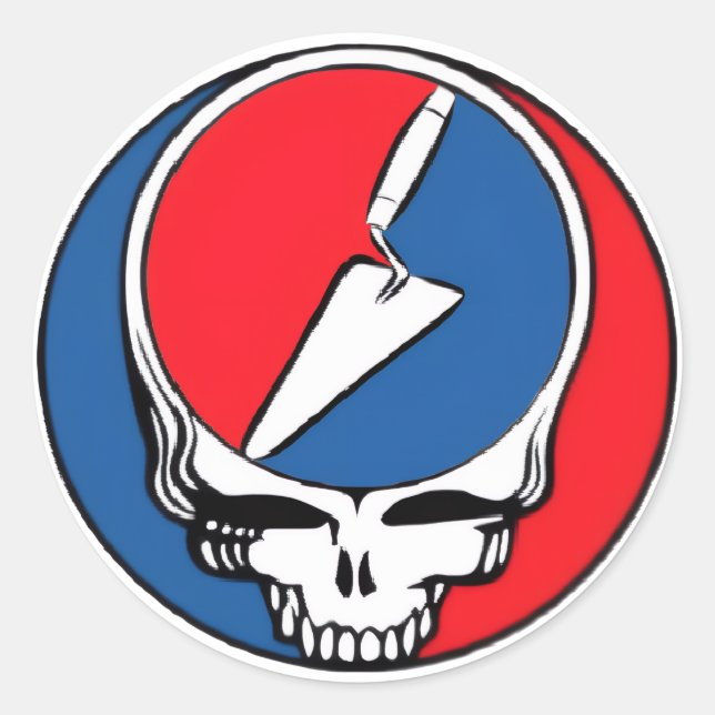 Sticker Rond Archéologue reconnaissant (Devant)